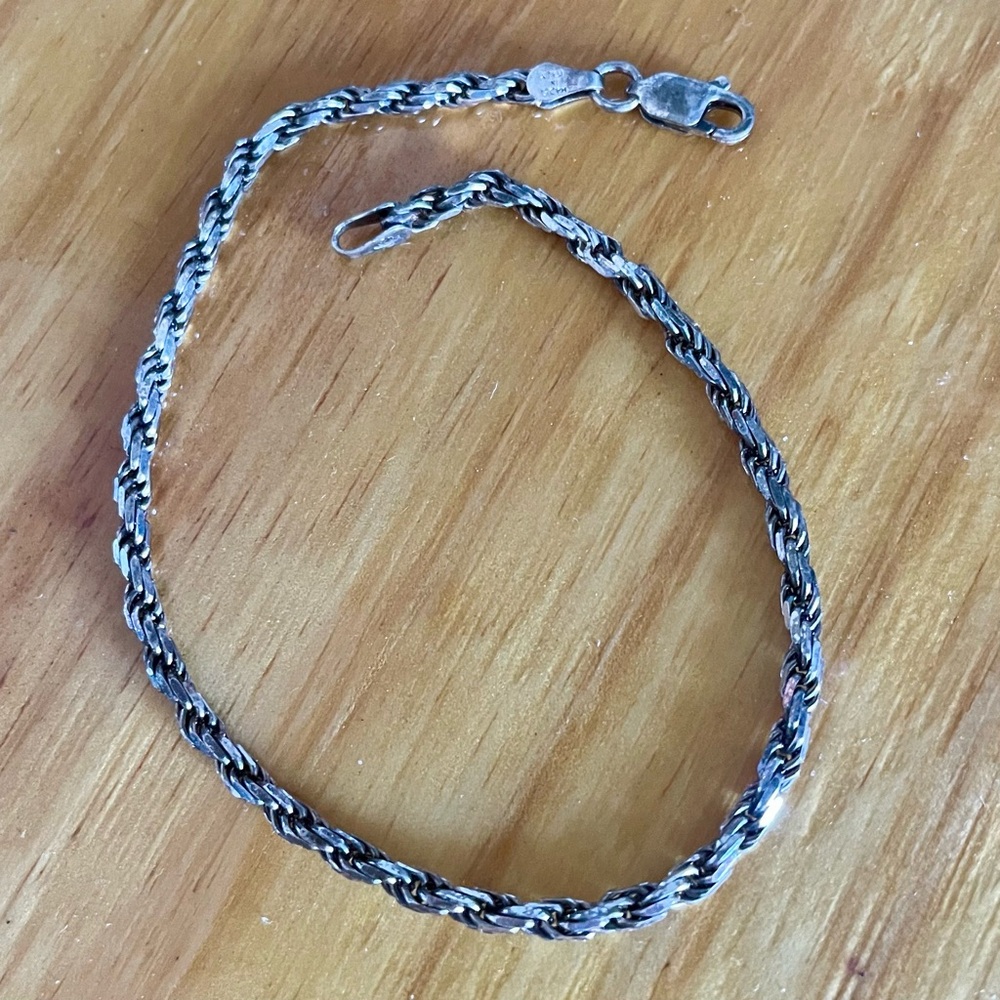 Silver bracelet or anklet